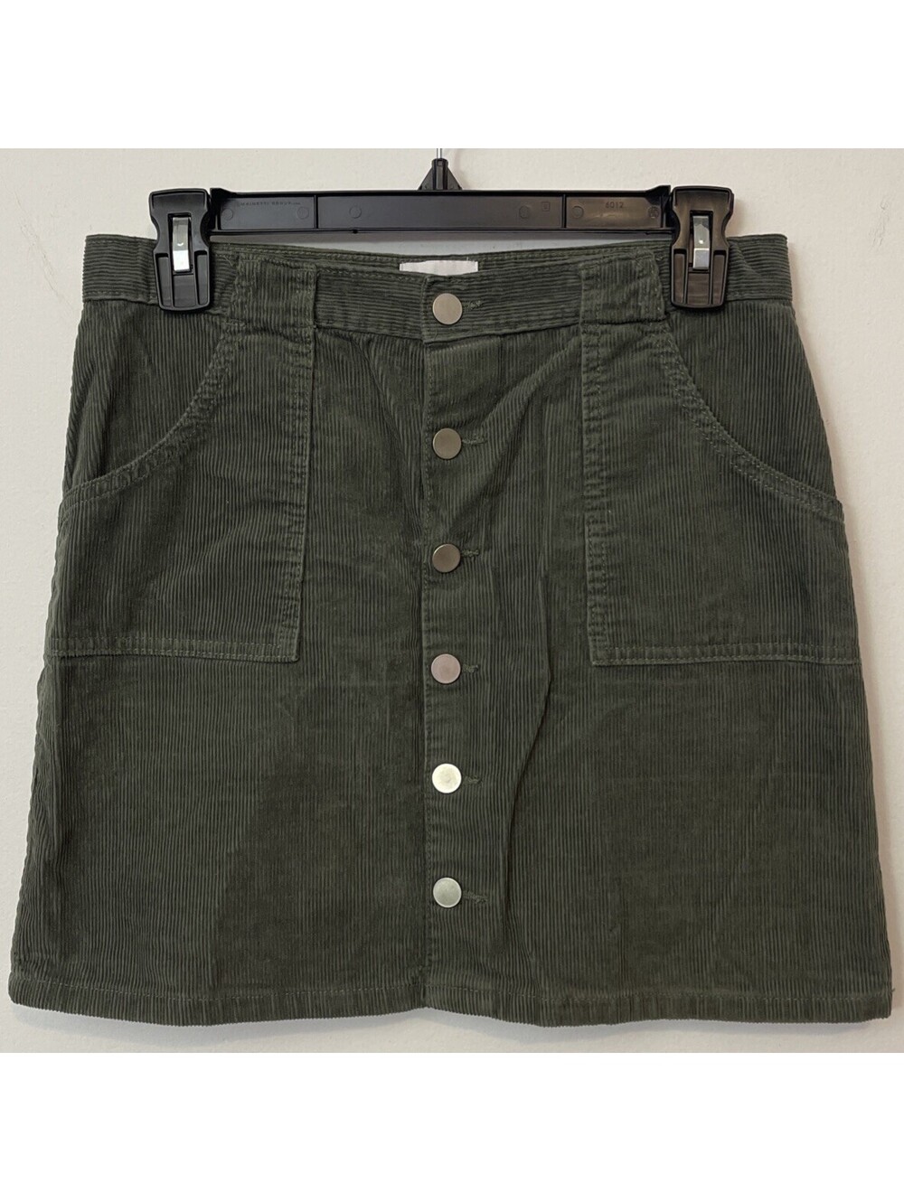 Childrens Place Girls 14 Green Knee-Length Ribbed Adjustable-Waist Skirt! A7359
